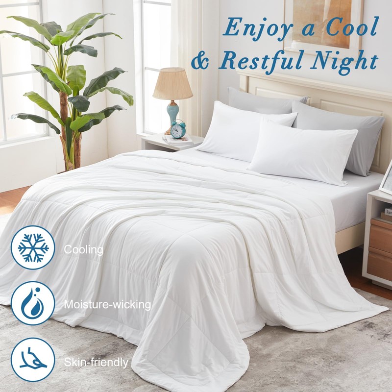 Revolutionary Cooling Comforter, King/Cal King Size, Ultra-Soft Cool Blanket for