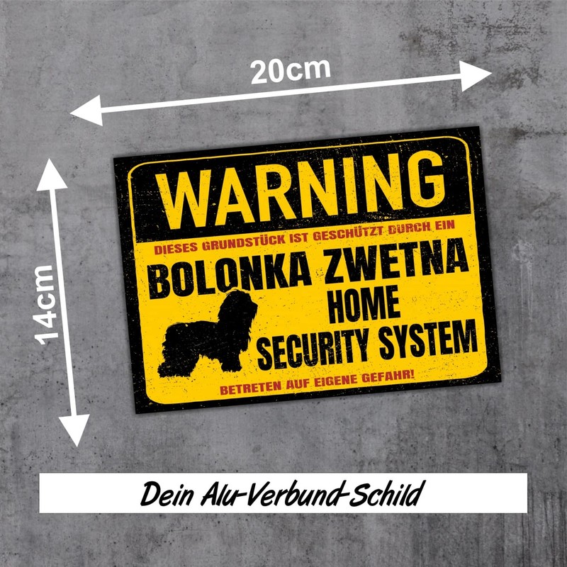 Bolonka Zwetna Dog Sign Warning Security System Door Sign Dog