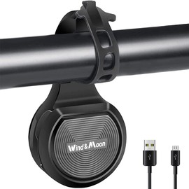 Bocina de bicicleta eléctrica – Bocina de bicicleta ajustable de 80 a 130 dB con alarma antirrobo y grado impermeable IPX6, campana eléctrica recargable por USB para bicicleta de montaña y carretera