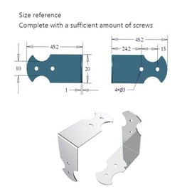 8 Pcs Metal Corner Protector for Furniture, Decorative Corner Brackets for Wood Furniture, Desk,Box Corners, Table, Chair Base, Barn Door, Wood Frame, Right Angle Bracket with Screws