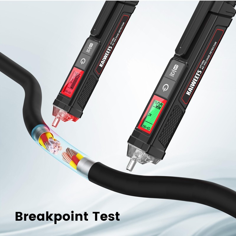 KAIWEETS Voltage Tester/Non-Contact Voltage Tester with Signal Percentage, Dual Range