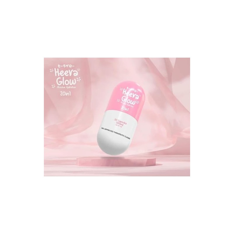 60 cápsulas Heera Glow Absolute Hydration 20 en 1 con