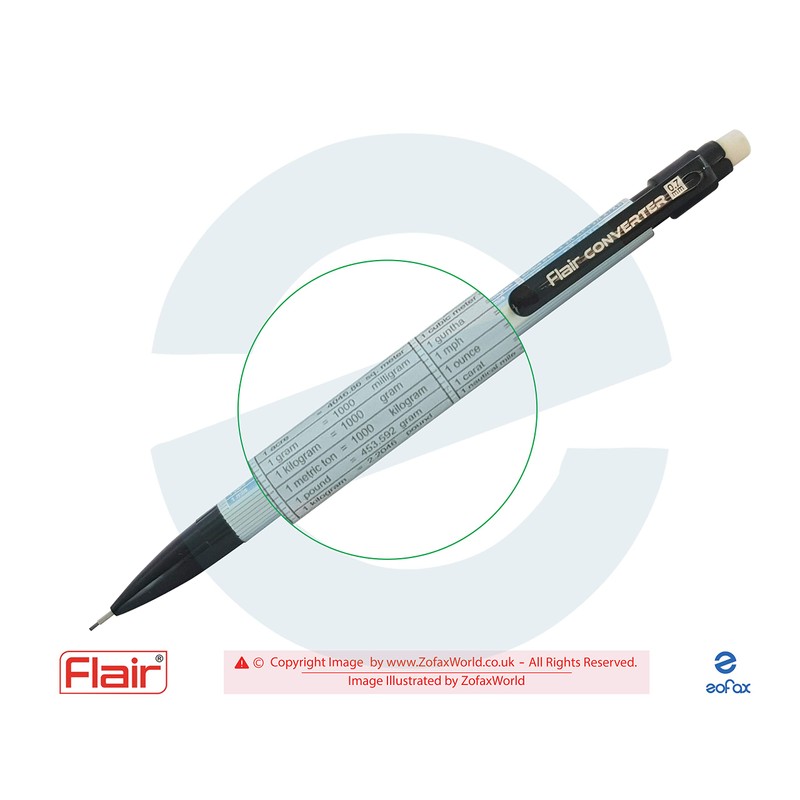0.7mm FLAIR Converter Eraser Tipped Mechanical Pencil + 2B Lead