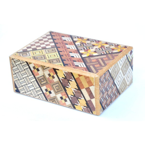 Logica Puzzles, art. Yosegi Puzzle Box 12 - Japanese Secret Box - Gift Puzzle Box - 12 Steps