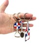TSY TOOL 6 Pack Dominican Republic Country Metal Keychain, 6