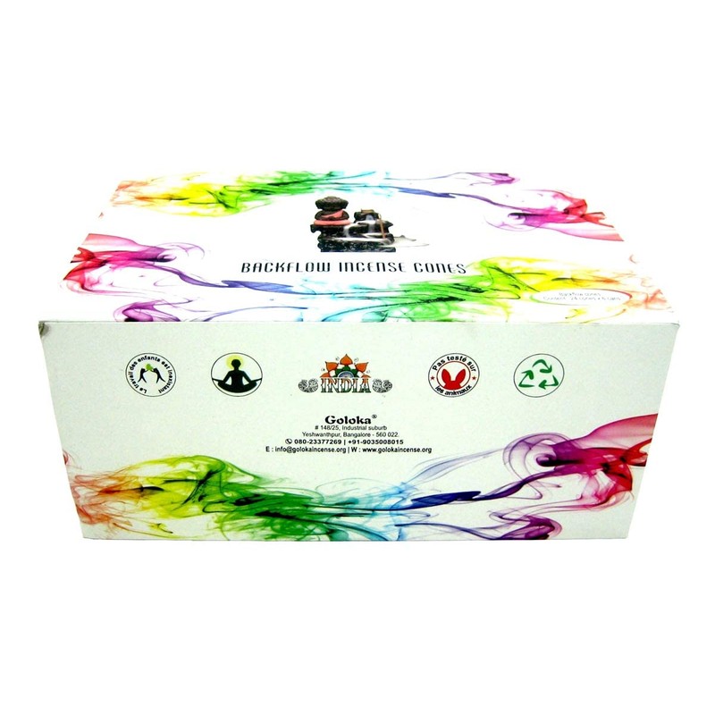Rose Backflow Incense Cones - 9cm x 7cm (Pack of