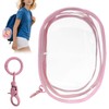Pink Clear PVC Hanging Display Case for Plush Dolls &