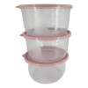 Plasticocina Set/3 Pzs Herméticos Plástico Recipientes Para Almacenar