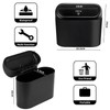 luwiscook 2 Pack Black Mini Car Trash Can Bin with