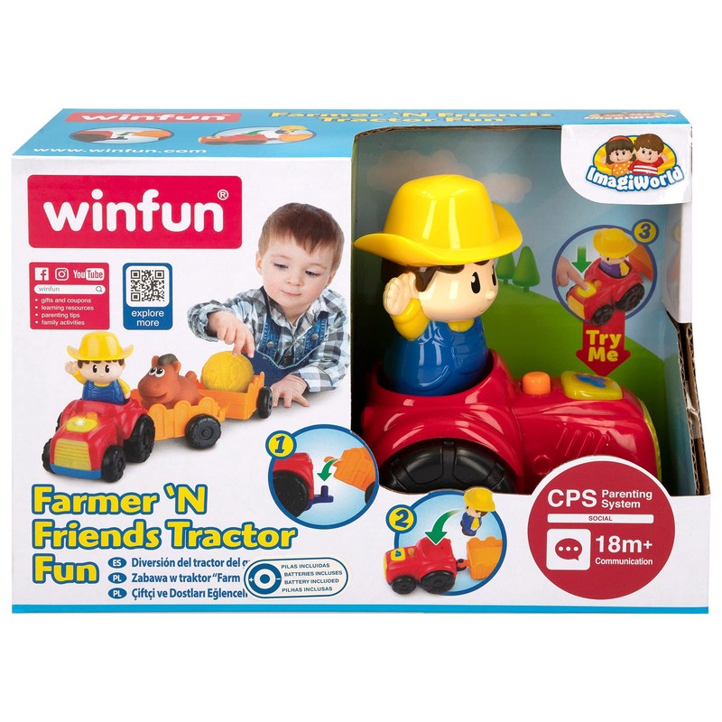 winfun 44737 Traktor Bauernhof Geräusche, bunt