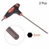 sourcing map 3mm Hex Key T-Handle Dual End Wrench Spanner,