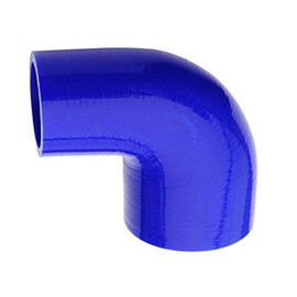AC PERFORMANCE AC PERFORMANCE ID 3" to 2" (76mm to 51mm), 90 Degree Elbow Reducer Coupler, Leg Length 3.5" (90mm), 3-Ply Reinforced, Universal Automotive Silicone Hose, Blue
