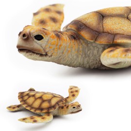 Gemini&Genius Sea Turtle Toy for Kids, Realistic Turtle Marine Animal Figure, Sea Animal Action Figure Ocean Toy, Backyard Garden Decoration, DIY Craft Decor Toy, Swimming Toy, Bath Toy for Kids