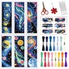 ORIGACH 6 Set Universe Starry Night Cross Stitch Bookmark Kit