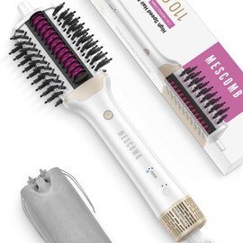 4-in-1 Ionic Hair Dryer Brush - High-Speed Blow Dryer Brush with Heated Comb, Fast Heating Hot Air Straightener for Smooth, Frizz-Free Blowouts, Easy Salon-Style for All Hair Types