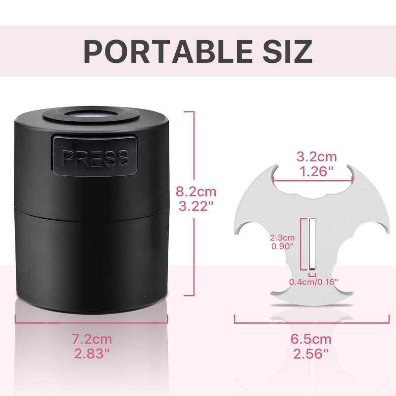 Pretty memory Eyelash Glue Storage Container with Digital Display, Temperature