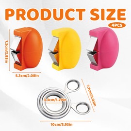 4-Piece Egg Cracker, Egg Shell Opener, Egg Cracker Tool, Kitchen Set with Stainless Steel Opener and Three Colourful Containers, Ideal for Quick Breakfast Preparation and Outdoor Picnics