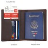 Polare Slim RFID Blocking Leather Passport Holder Travel Bifold Wallet