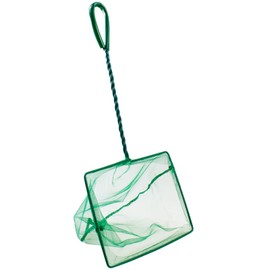 AQUANEAT 8 Inch Aquarium Fish Net, Wastes Skimming Cleaning Tool with Firm Handle for Fish Tanks Small Ponds