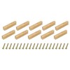 sourcing map 10Pcs Wood Drawer Pulls Handles with Screws Set 64mm/2.52" Hole Spacing Unfinished Beech Wood Cabinets Drawer Knobs Pull Handles for Kitchen Cabinets Dresser Furniture