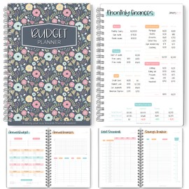 Budget Planner & Monthly Bill Organizer | Finance Budget Planner, Financial Savings, Debt, Income, Expenses, Spending & Bill Trackers - A5 (Colorful Sky)