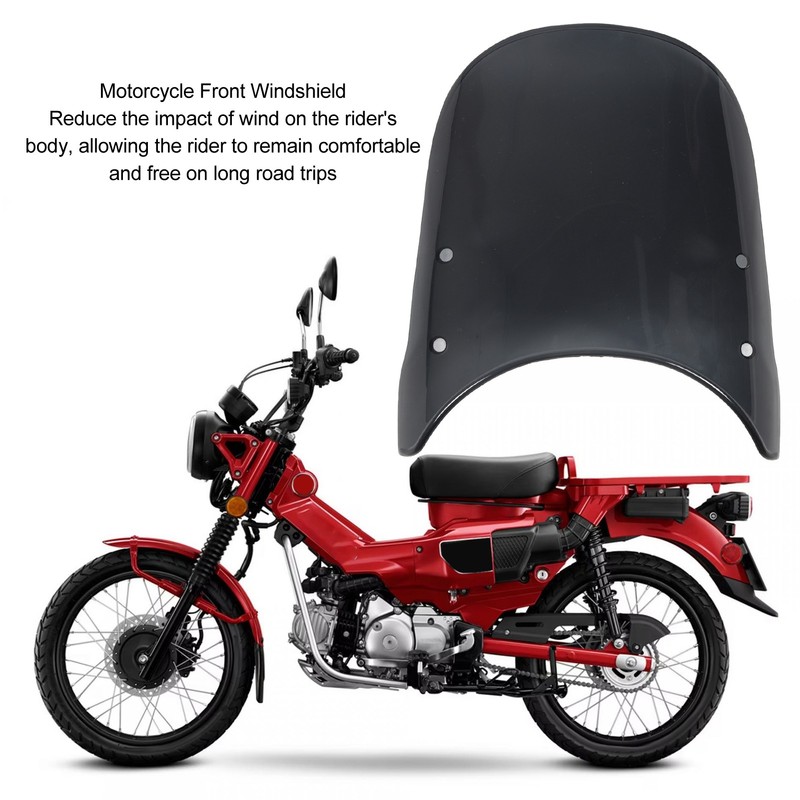 Motorcycle Front Windshield PC Airflow Wind Deflector Fairing Windscreen for