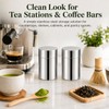 2 Pack Matcha Powder Storage Canisters, 304 Stainless Steel Tea