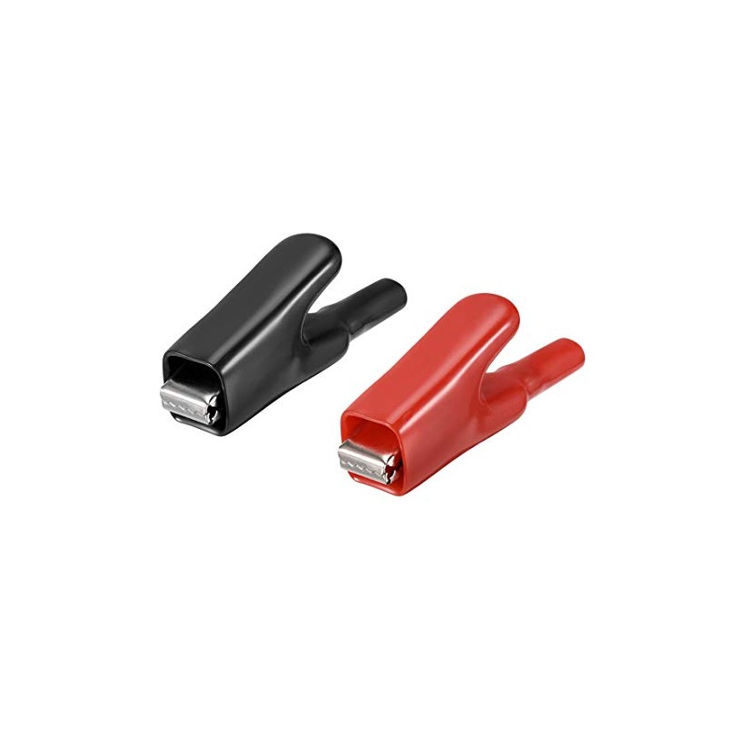 uxcell 2pcs 50A Heavy-Duty Alligator Clips,Battery Crocodile Electrical Test Clamps,Battery