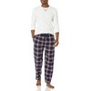 Wrangler Men's Waffle Knit Top and Flannel Pajama Pant Pajama