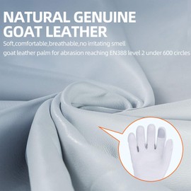 Vgo... Gardening Gloves Women Long Sleeves in Goat Leather, Long Work Gloves Gauntlet Thorn Proof for Yard Garden Agriculture