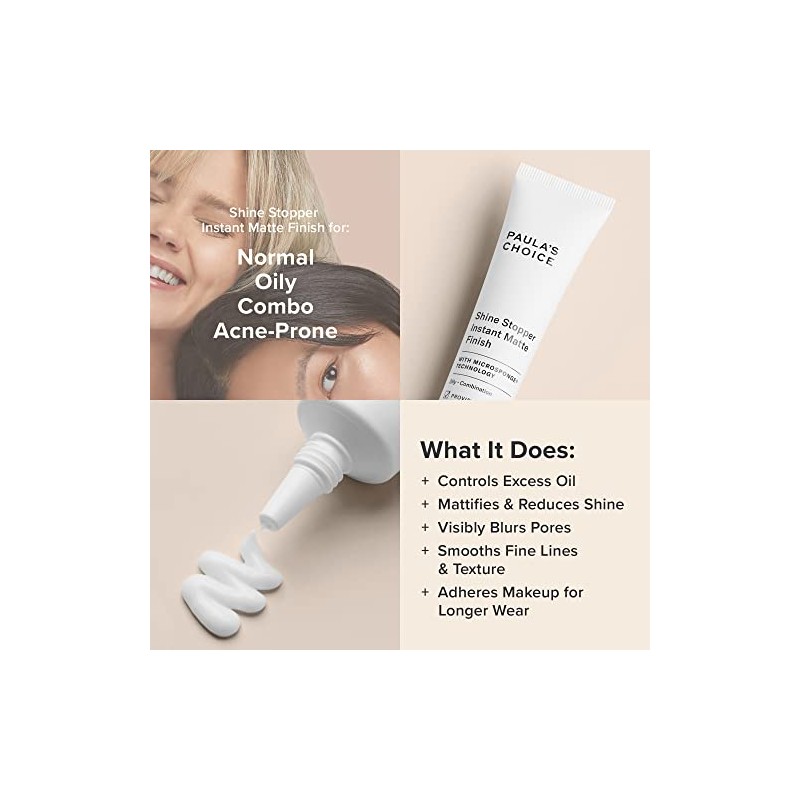 Paulas Choice-SHINE STOPPER Instant Matte Finish Oil Control Primer-Minimize Facial