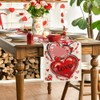 Artoid Mode Love Red Pink Heart Valentine's Day Table Runner,