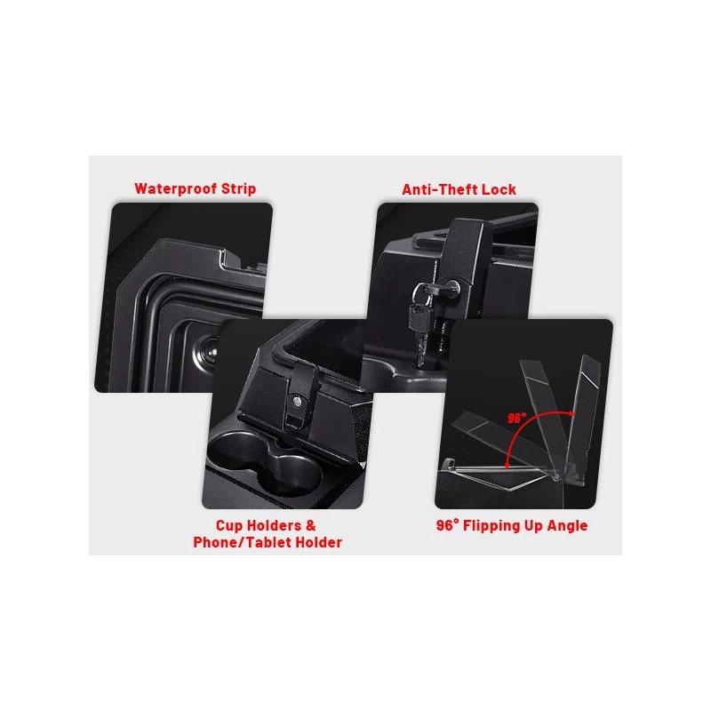 Unbranded Bench Seat Center Console Armrest Box For Can-am Defender