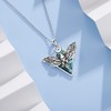 CUPENDA Moth Necklace Sterling Silver Death Skull Moth Pendant Necklace