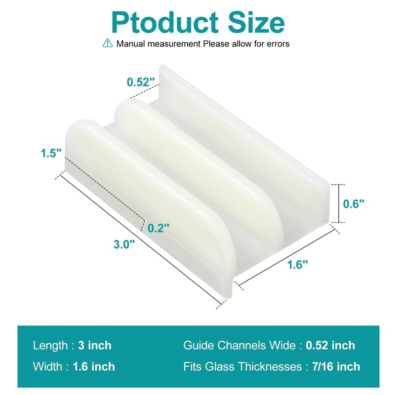 M6219 Sliding Shower Door Bottom Track (Top-Hung Shower Door Track),