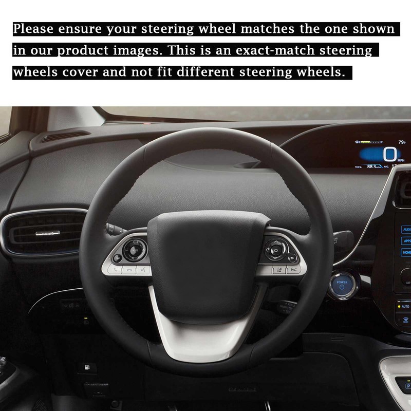 USHTIGER Car Steering Wheel Cover for 2017 Toyota Prius Prime