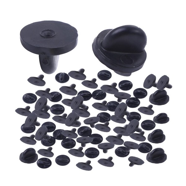 Leadigol Rubber Pin Backs,100PCS Lapel Pin Backings Butterfly Clutch Backings