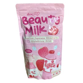 Dear Face Beauty Milk - Strawberry (10 x 18g Sachets)