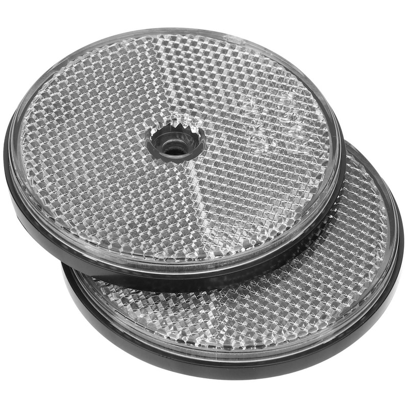 Happyyami 6 pcs Round Reflector mailboxes Reflector Screw on Reflector