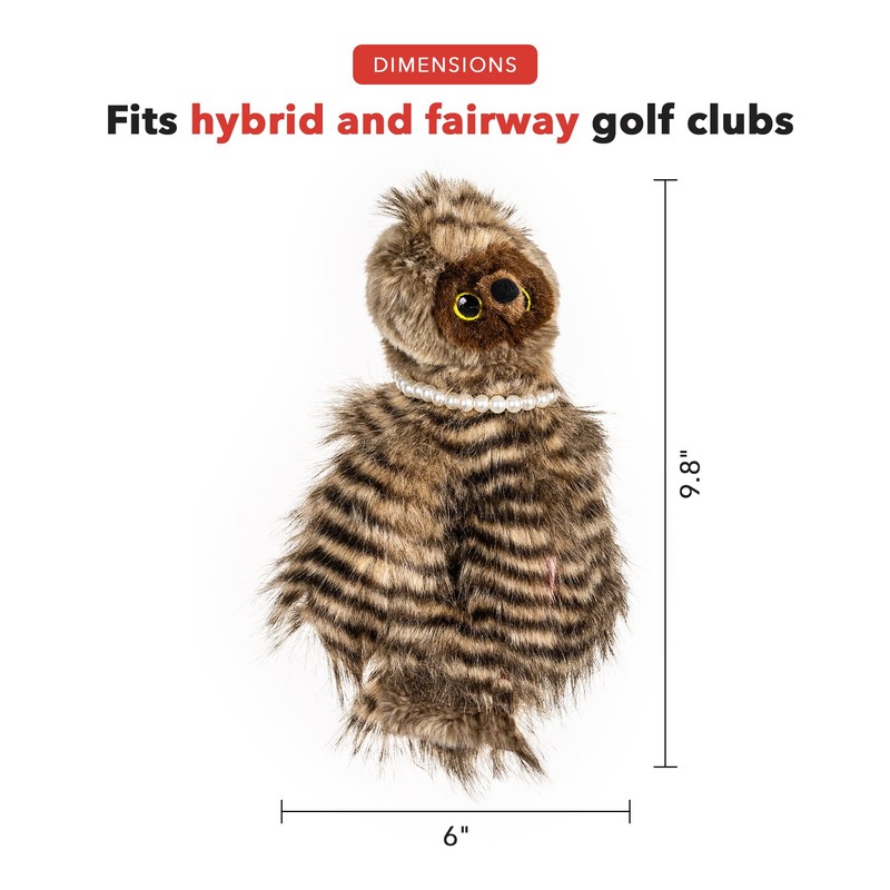 Daphne's Headcovers Owl Hybrid Headcover | Premium Hybrid and Fairway