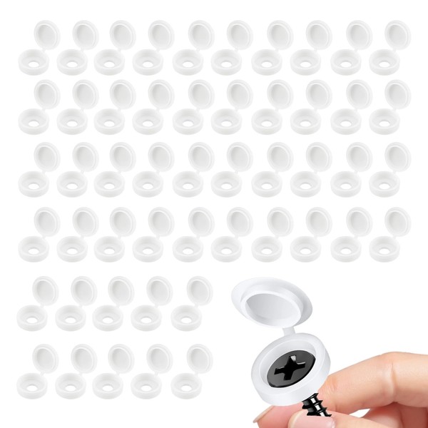Daryunk 50pcs Plastic Hinge Screw Cover Caps, Suitable for M5