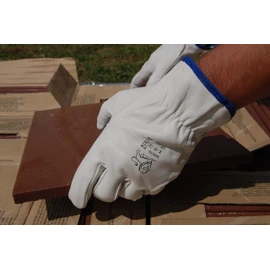 Ruvigrab - Natural Cowhide Leather Work Gloves for Gardening, Construction and Construction Site, Industry, Leather Gloves