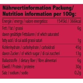 Seitenbacher Porridge Raspberry - Your Warm Breakfast with 30% Protein I Wheat Free I (1 x 500 g)