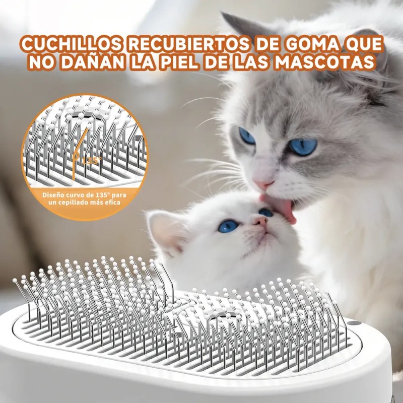 3 En 1 Cepillo Vapor Perros Y Gatos Peine Para