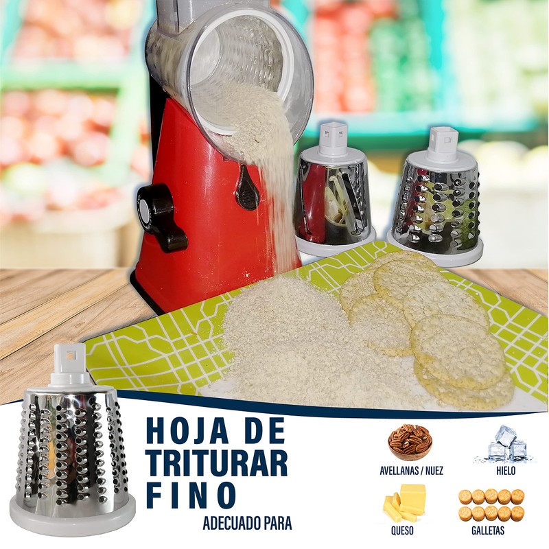 RD Royal Cook. Spirilizer Rebanadora de tambor, mandolina Manual de