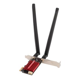 WIFI7 PCIe Card, MT7925 Pro 5400Mbps PCIEx1 Network Card Adapter with 8DB Antenna, 2.4G 5G 6G Tri Band Bluetooth 5.3 Adapter, 802.11A B G N AC AX BE