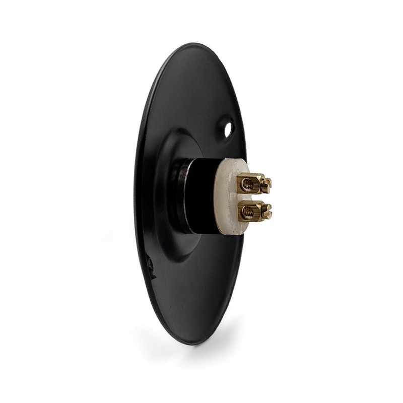 A29 Black Powder Coated Iron Doorbell Button – 3" diameter
