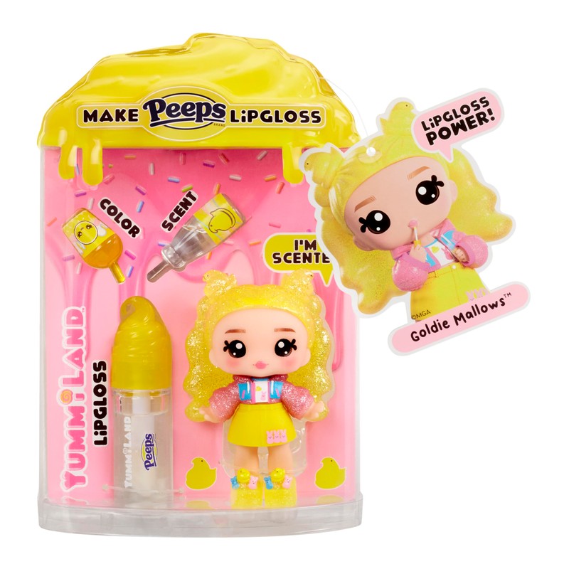 Yummiland x Peeps Lip Gloss Doll – Goldie Mallows, Ages