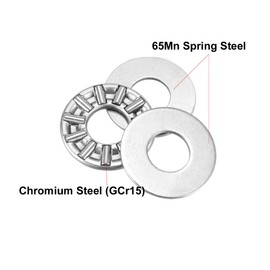sourcing map AXK0819 Thrust Needle Roller Bearings with Washers 8mm Bore 19mm OD 2mm Width