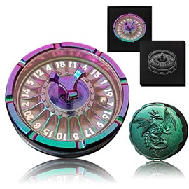 G20 Roulette Dice Spinner for DND Dice Set, 7-in-1 Dragon Metallic D&D Dice with Gift Case for Dungeons and Dragon Game, RPG Role Playing Table Game Gifts (Gradient)